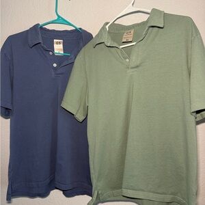 Men's Polo Shirts in Blue and Green